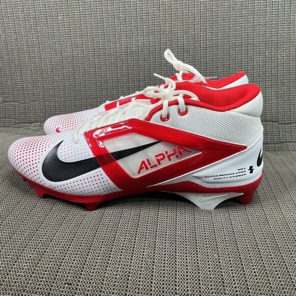 Nike Other - Nike Alpha Menace 4 Men’s Size 15 Red/White Pro Football Cleats